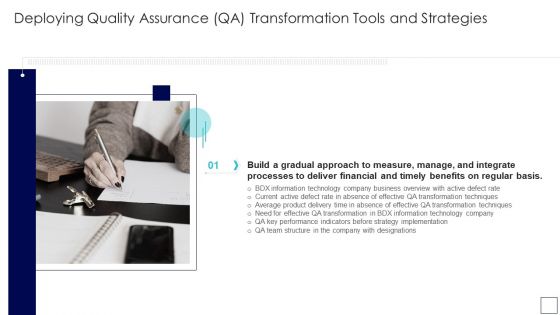 Deploying Quality Assurance QA Transformation Tools And Strategies Introduction PDF