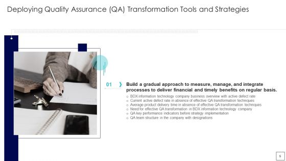Deploying Quality Assurance QA Transformation Tools And Strategies Ppt PowerPoint Presentation Complete Deck With Slides