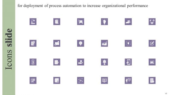 Deployment Of Process Automation To Increase Organisational Performance Wd Ppt PowerPoint Presentation Complete Deck With Slides