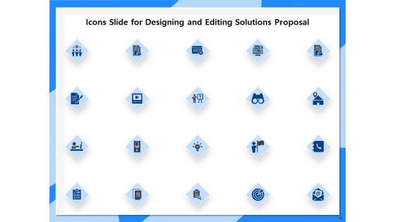 Designing And Editing Solutions Proposal Ppt PowerPoint Presentation Complete Deck With Slides