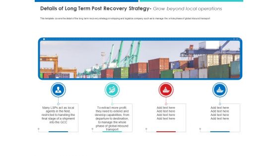 Details Of Long Term Post Recovery Strategy Grow Beyond Local Operations Graphics PDF