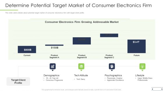 Determine Potential Target Market Of Consumer Electronics Firm Ppt Show Maker PDF