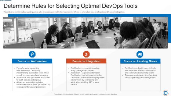 Determine Rules For Selecting Optimal Devops Tools Brochure PDF