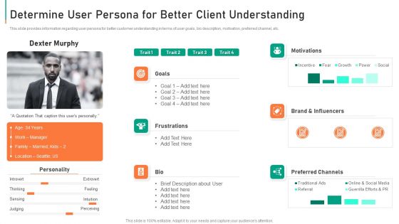 Determine User Persona For Better Client Understanding Elements PDF Determine User Persona For Better Client Understanding Elements PDF