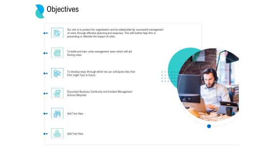 Determining Crisis Management BCP Objectives Ppt PowerPoint Presentation File Templates PDF