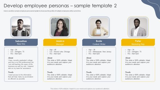 Develop Employee Personas Sample Template Process For Building Employee Friendly Download PDF
