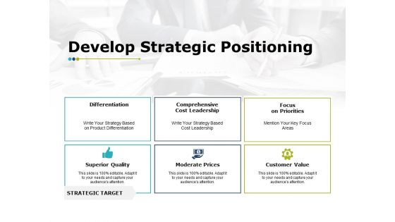 Develop Strategic Positioning Ppt PowerPoint Presentation Infographics Microsoft