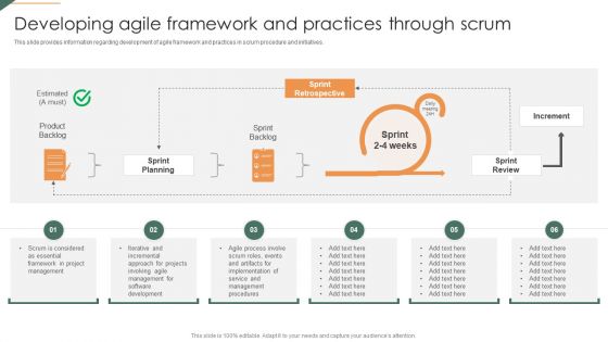 Developing Agile Framework And Practices Through Scrum Playbook For Agile Icons PDF Developing Agile Framework And Practices Through Scrum Playbook For Agile Icons PDF