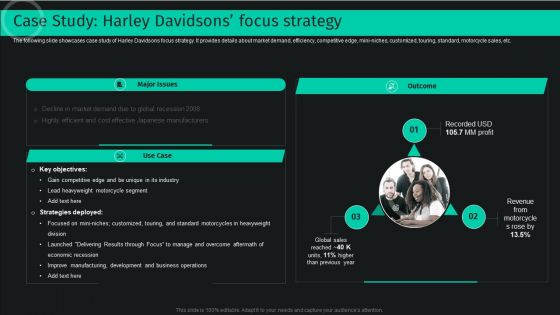 Developing And Achieving Sustainable Competitive Advantage Case Study Harley Davidsons Focus Strategy Sample PDF