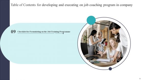 Developing And Executing On Job Coaching Program In Company Ppt PowerPoint Presentation Complete Deck With Slides