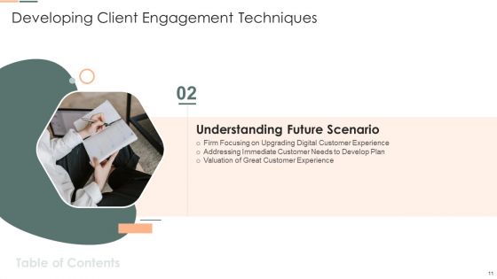 Developing Client Engagement Techniques Ppt PowerPoint Presentation Complete With Slides