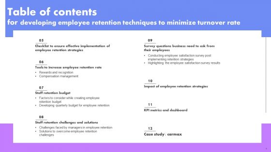 Developing Employee Retention Techniques To Minimize Turnover Rate Ppt PowerPoint Presentation Complete Deck With Slides