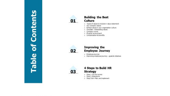 Developing Implementing Strategic HRM Plans Table Of Contents Ppt Outline Example File PDF