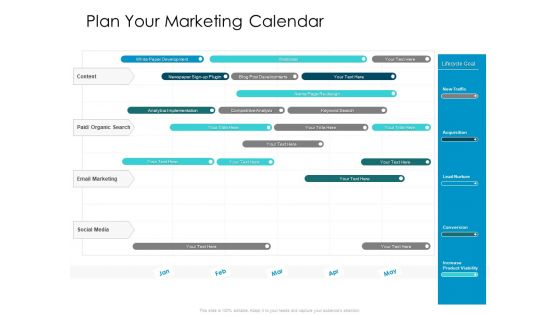 Developing New Sales And Marketing Strategic Approach Plan Your Marketing Calendar Ppt PowerPoint Presentation File Rules PDF