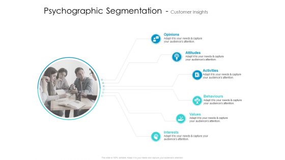 Developing New Sales And Marketing Strategic Approach Psychographic Segmentation And Customer Insights Icons