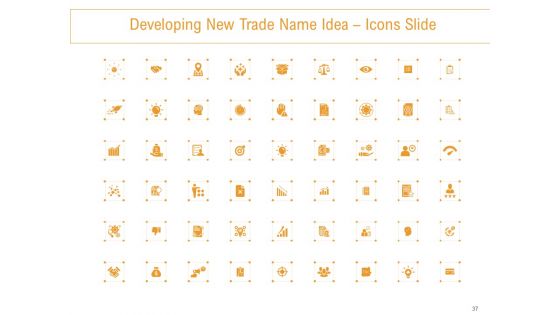Developing New Trade Name Idea Ppt PowerPoint Presentation Complete Deck With Slides