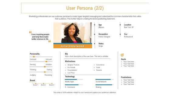 Developing New Trade Name Idea User Persona Location Ppt Inspiration Display PDF
