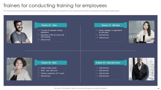 Developing On Job Training Plan For Employee Skills Enhancement Ppt PowerPoint Presentation Complete With Slides