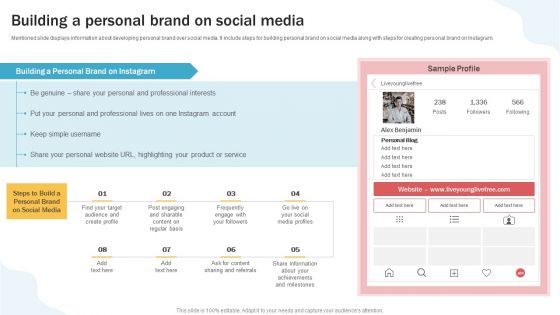 Developing Personal Brand On Social Media Channels Building A Personal Brand On Social Media Introduction PDF