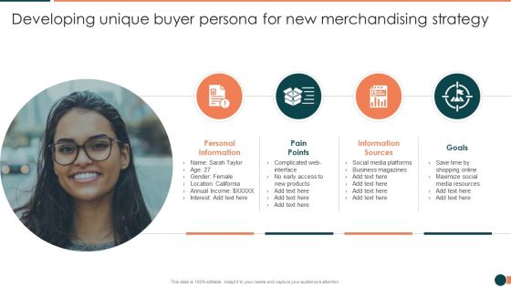 Developing Retail Marketing Strategies To Increase Revenue Developing Unique Buyer Persona Formats PDF