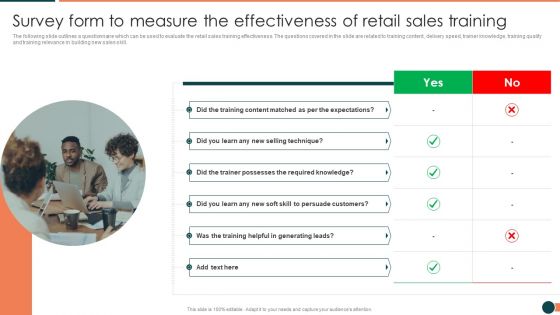 Developing Retail Marketing Strategies To Increase Revenue Survey Form To Measure Icons PDF