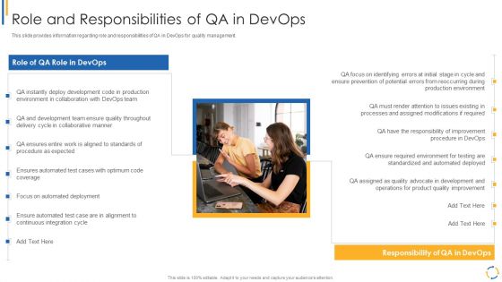 Development And Operations Model Reevaluating Quality Control Role IT Role And Responsibilities Topics PDF