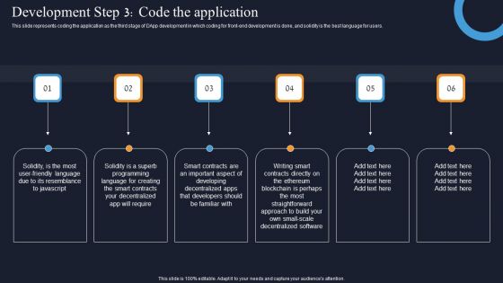 Development Step 3 Code The Application Decentralization App Development Introduction PDF