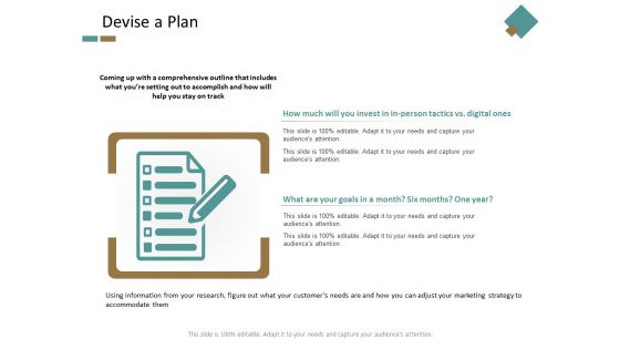 Devise A Plan Marketing Ppt Powerpoint Presentation Infographic Template Design Inspiration