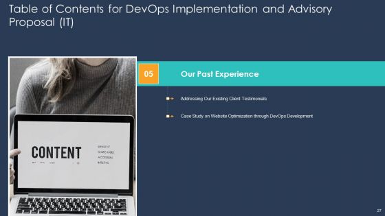 Devops Implementation And Advisory Proposal IT Ppt PowerPoint Presentation Complete With Slides