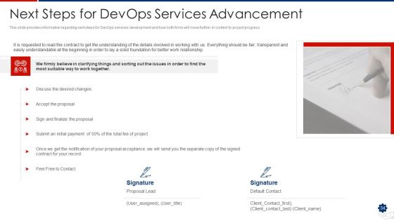 Devops Services Advancement Proposal IT Ppt PowerPoint Presentation Complete Deck With Slides