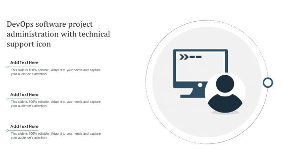Devops Software Project Administration With Technical Support Icon Icons PDF