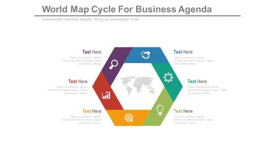 Diagram For Global Business Strategy Powerpoint Template