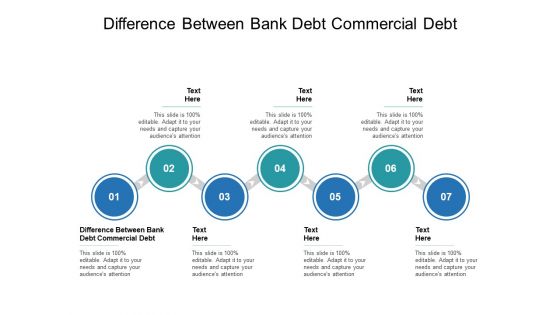 Difference Between Bank Debt Commercial Debt Ppt PowerPoint Presentation Ideas Graphics Tutorials Cpb