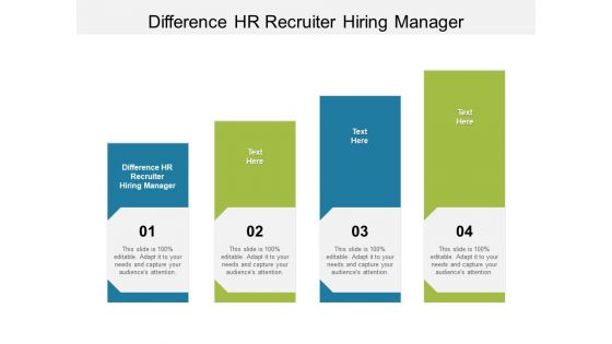 Difference HR Recruiter Hiring Manager Ppt PowerPoint Presentation Gallery Picture Cpb Pdf