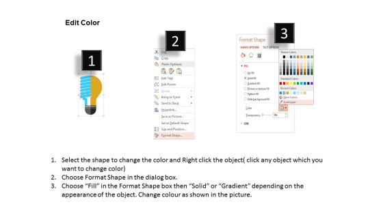Different Light Bulbs For Idea Powerpoint Template