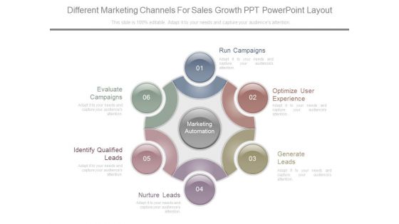 Different Marketing Channels For Sales Growth Ppt Powerpoint Layout