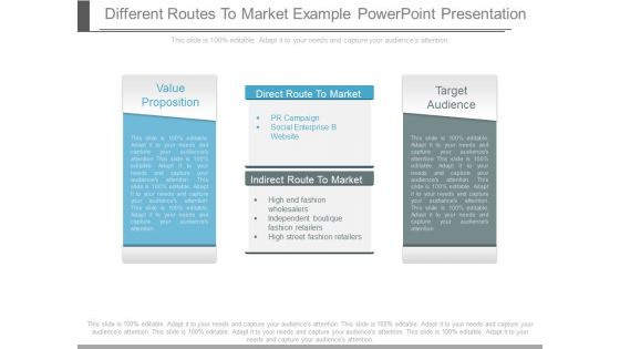 Different Routes To Market Example Powerpoint Presentation