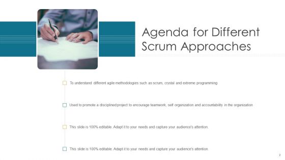 Different Scrum Approaches Ppt PowerPoint Presentation Complete Deck With Slides