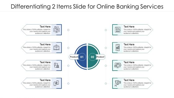 Differentiating 2 Items Slide For Online Banking Services Slides PDF
