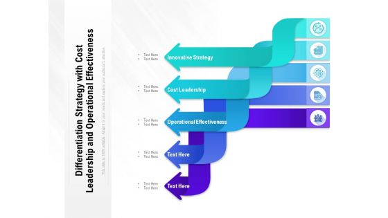 Differentiation Strategy With Cost Leadership And Operational Effectiveness Ppt PowerPoint Presentation File Visuals PDF