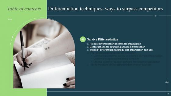 Differentiation Techniques Ways To Surpass Competitors Ppt PowerPoint Presentation Complete With Slides
