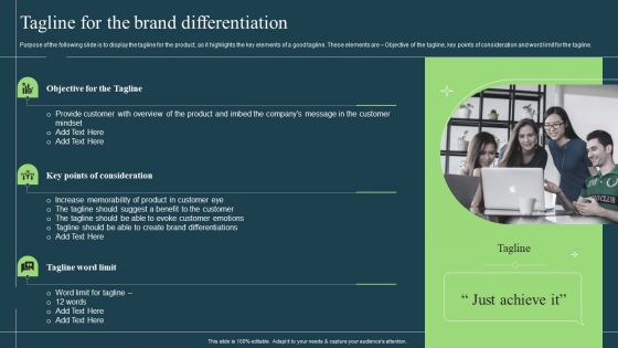 Differentiation Techniques Ways To Surpass Competitors Tagline For The Brand Differentiation Structure PDF