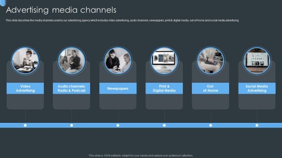 Digital Ad Marketing Services Company Profile Advertising Media Channels Guidelines PDF
