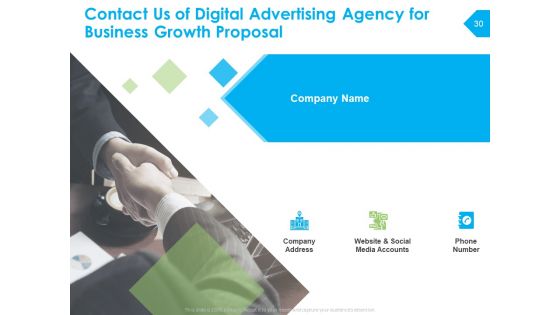 Digital Advertising Agency For Business Growth Proposal Ppt PowerPoint Presentation Complete Deck With Slides