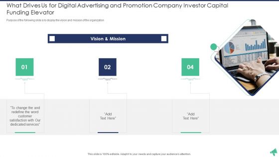 Digital Advertising And Promotion Company Investor Capital Funding Elevator Pitch Deck Ppt PowerPoint Presentation Complete Deck With Slides
