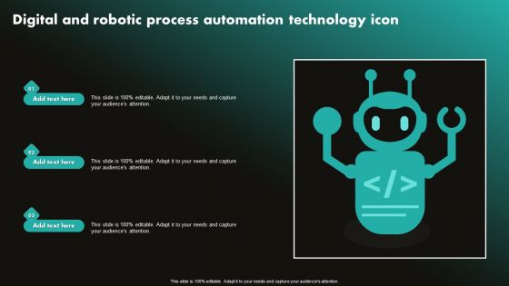 Digital And Robotic Process Automation Technology Icon Microsoft PDF