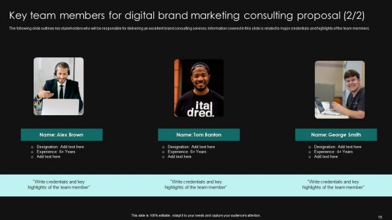 Digital Brand Marketing Consulting Proposal Ppt PowerPoint Presentation Complete Deck With Slides