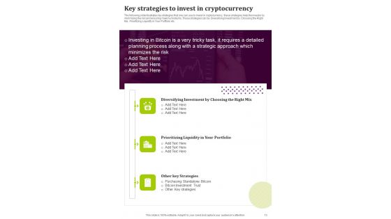 Digital Currency Investment Guide For Business Template
