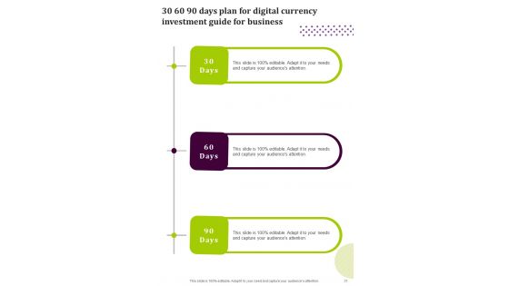 Digital Currency Investment Guide For Business Template