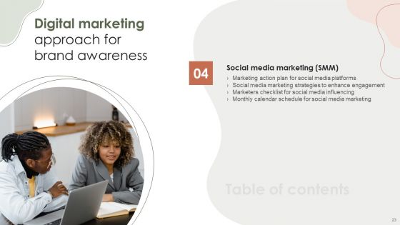 Digital Marketing Approach For Brand Awareness Ppt PowerPoint Presentation Complete Deck With Slides
